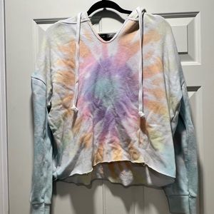 Ocean Drive Tie Dye Cropped Hoodie